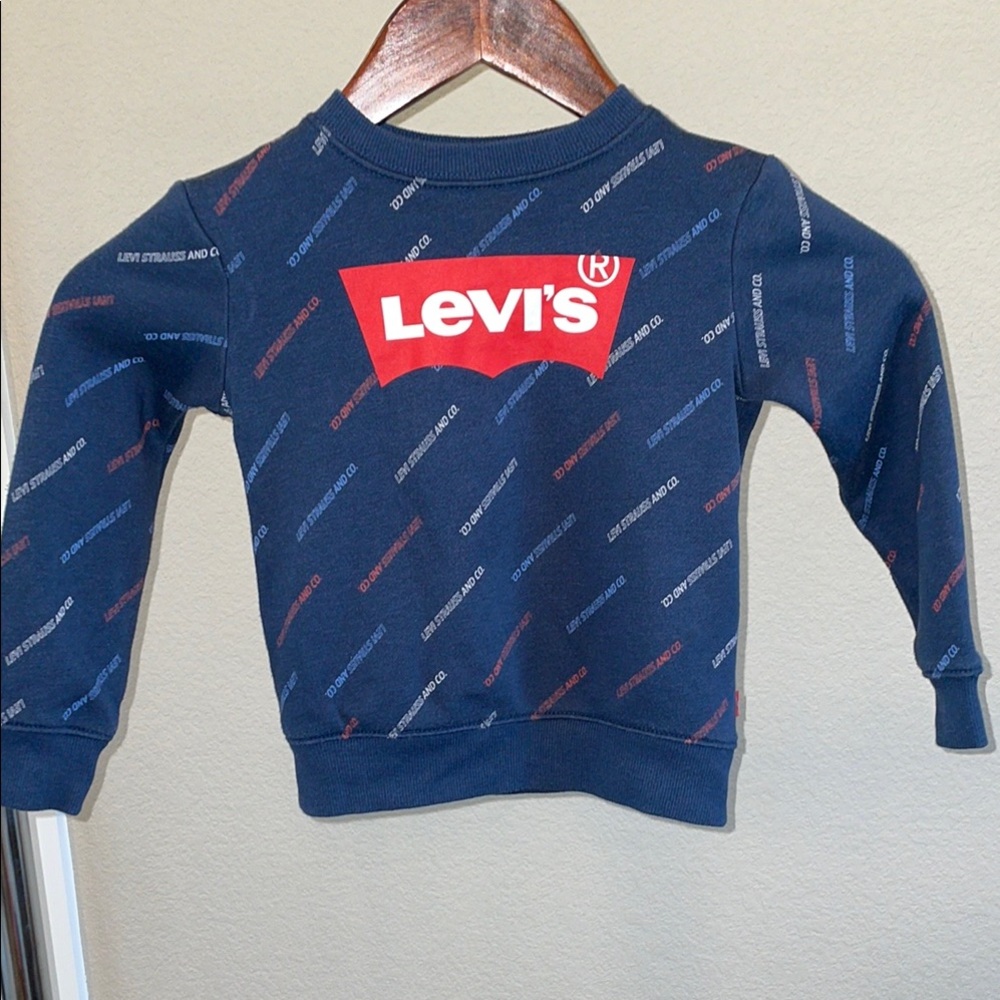 Levi's Blue Sweatshirt with Red Logo 2T